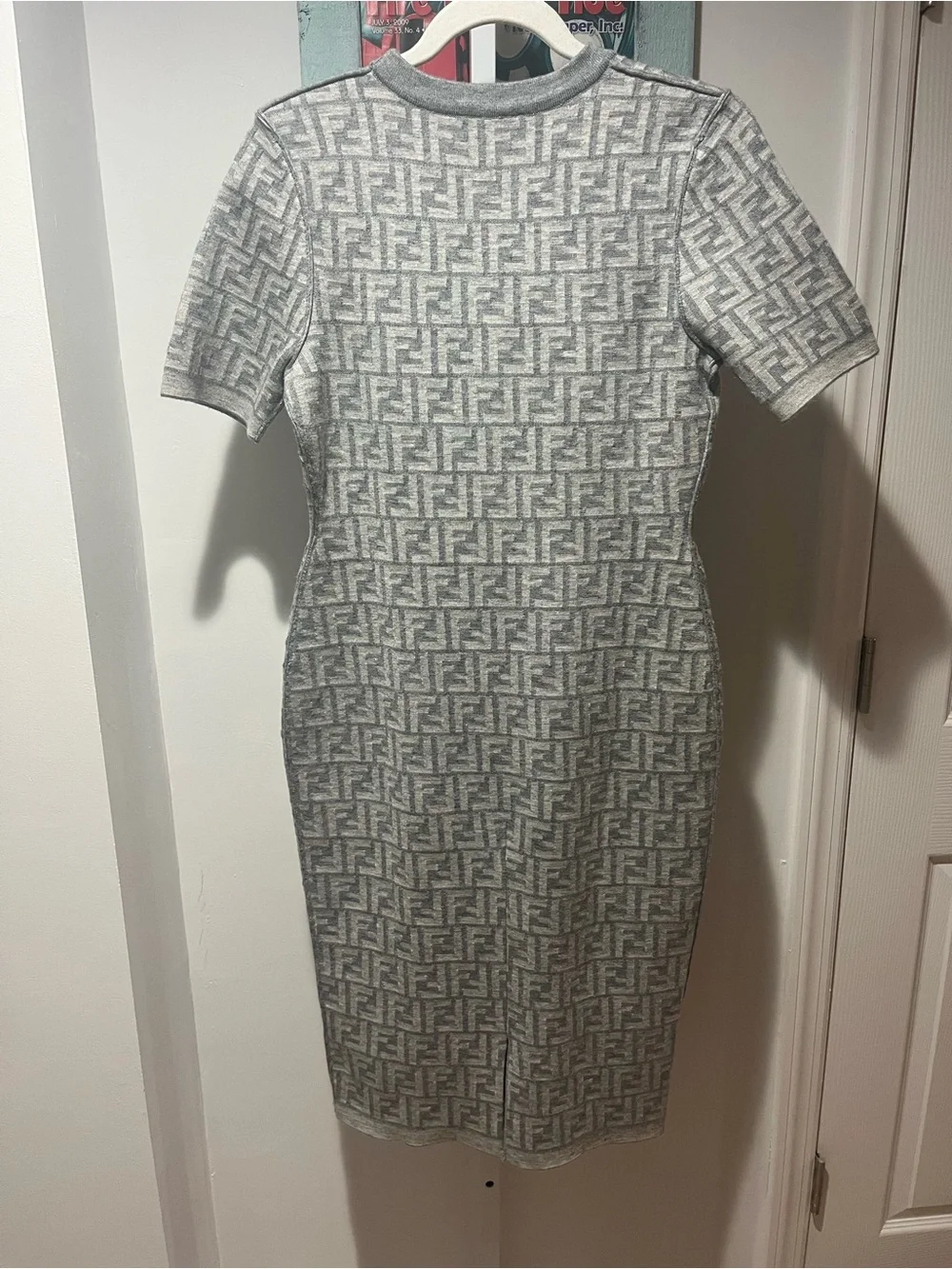 Fendi Monogram Knit Midi Dress